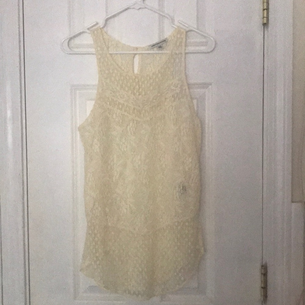 Cream American Eagle Tank Top